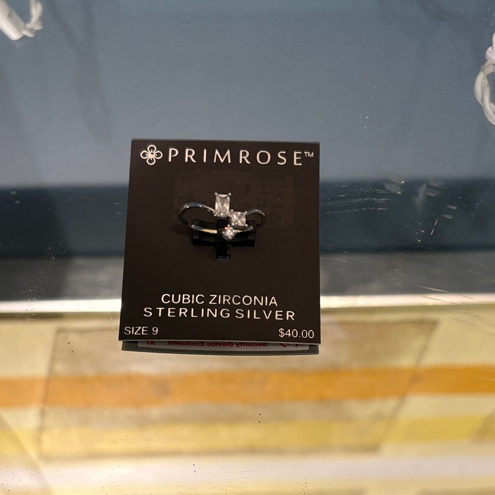 NWT Primrose Sterling Silver Ring with Cubic Zirconia